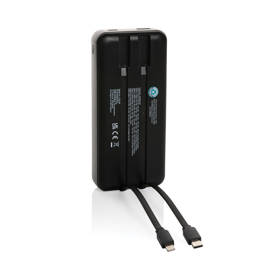 Gridley 20.000mAh/65W laptop powerbank RCS plast