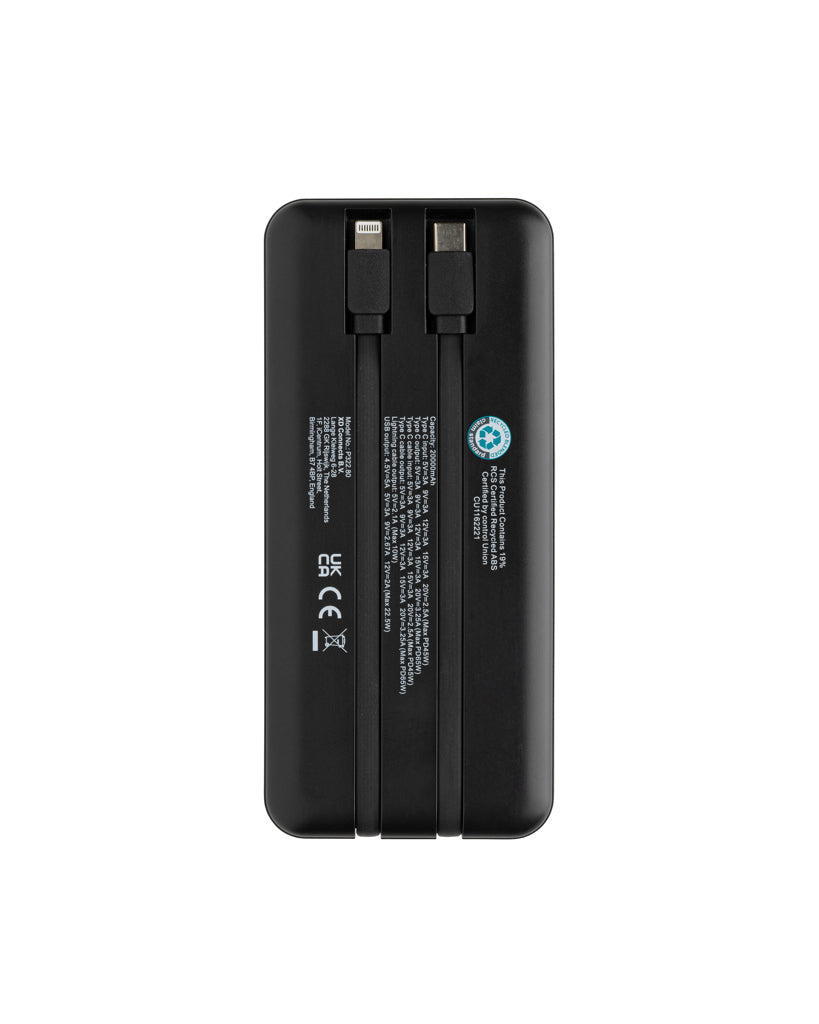 Gridley 20.000mAh/65W laptop powerbank RCS plast