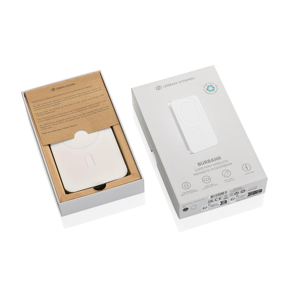 Urban Vitamin Burbank 3.000mAh powerbank RCS plast/aluminium