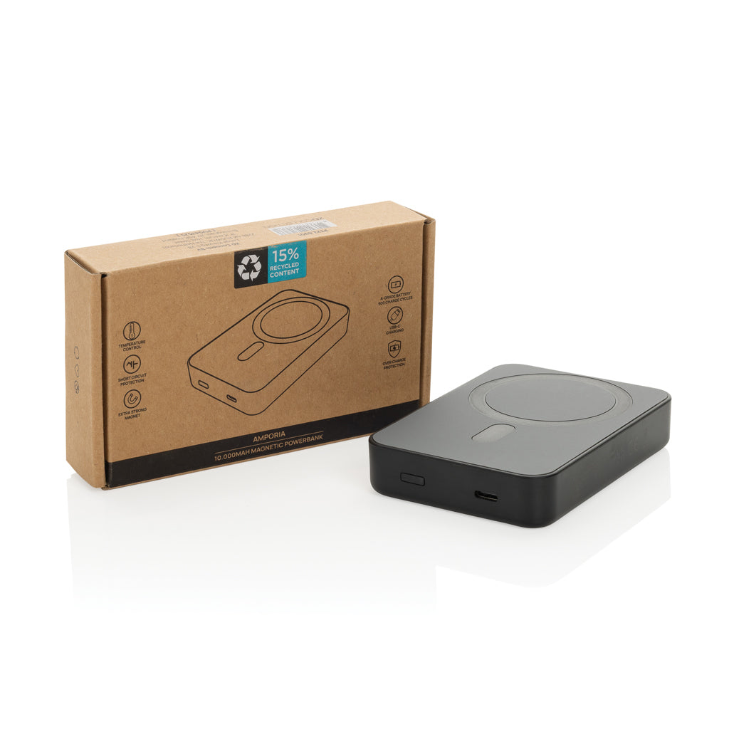 Amporia RCS plast 10 000 mAh magnetisk powerbank