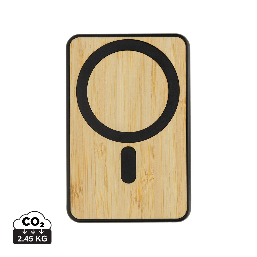 Zen RCS plast 5000 mah 5W magnetisk powerbank i bambu