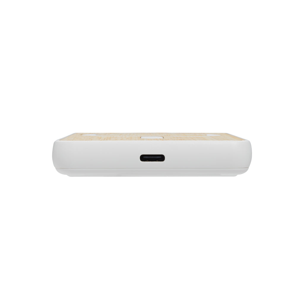 Zen RCS plast 5000 mah 5W magnetisk powerbank i bambu