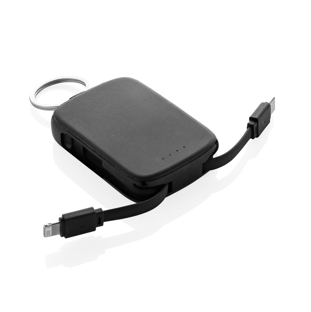Nexo RCS nyckelringspowerbank 2000 mAh med integrerade kabla