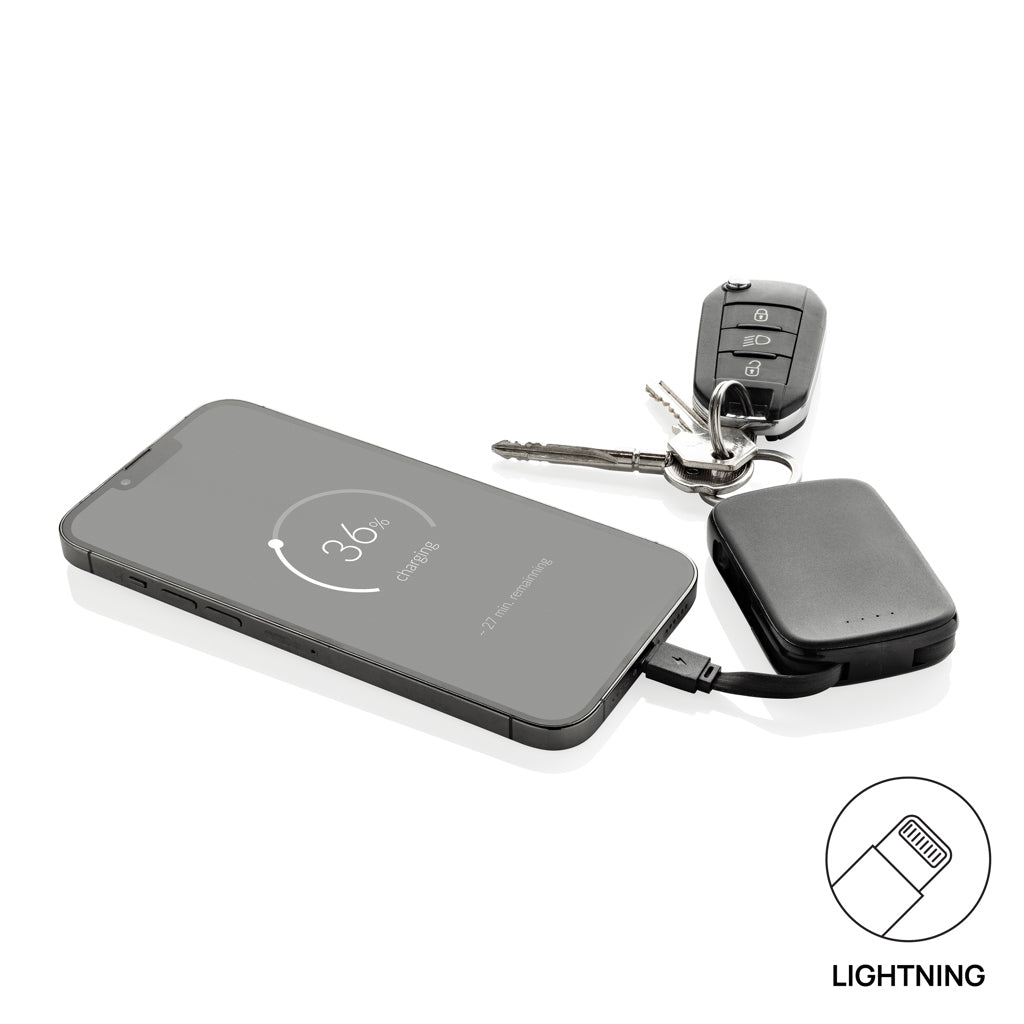 Nexo RCS nyckelringspowerbank 2000 mAh med integrerade kabla