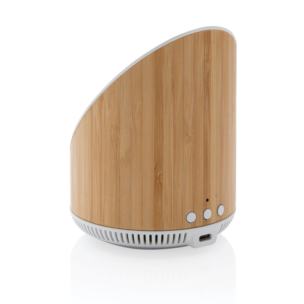 Ovate bambu 5W högtalare med 15W trådlös laddning