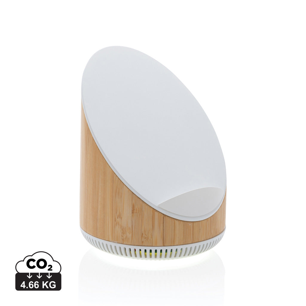 Ovate bambu 5W högtalare med 15W trådlös laddning