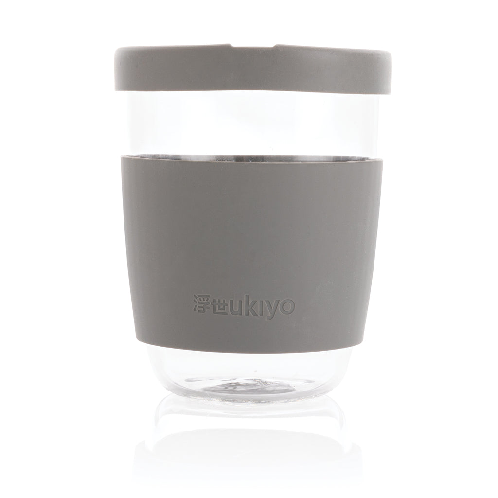 Ukiyo borosilikatglas med silikonlock och sleeve