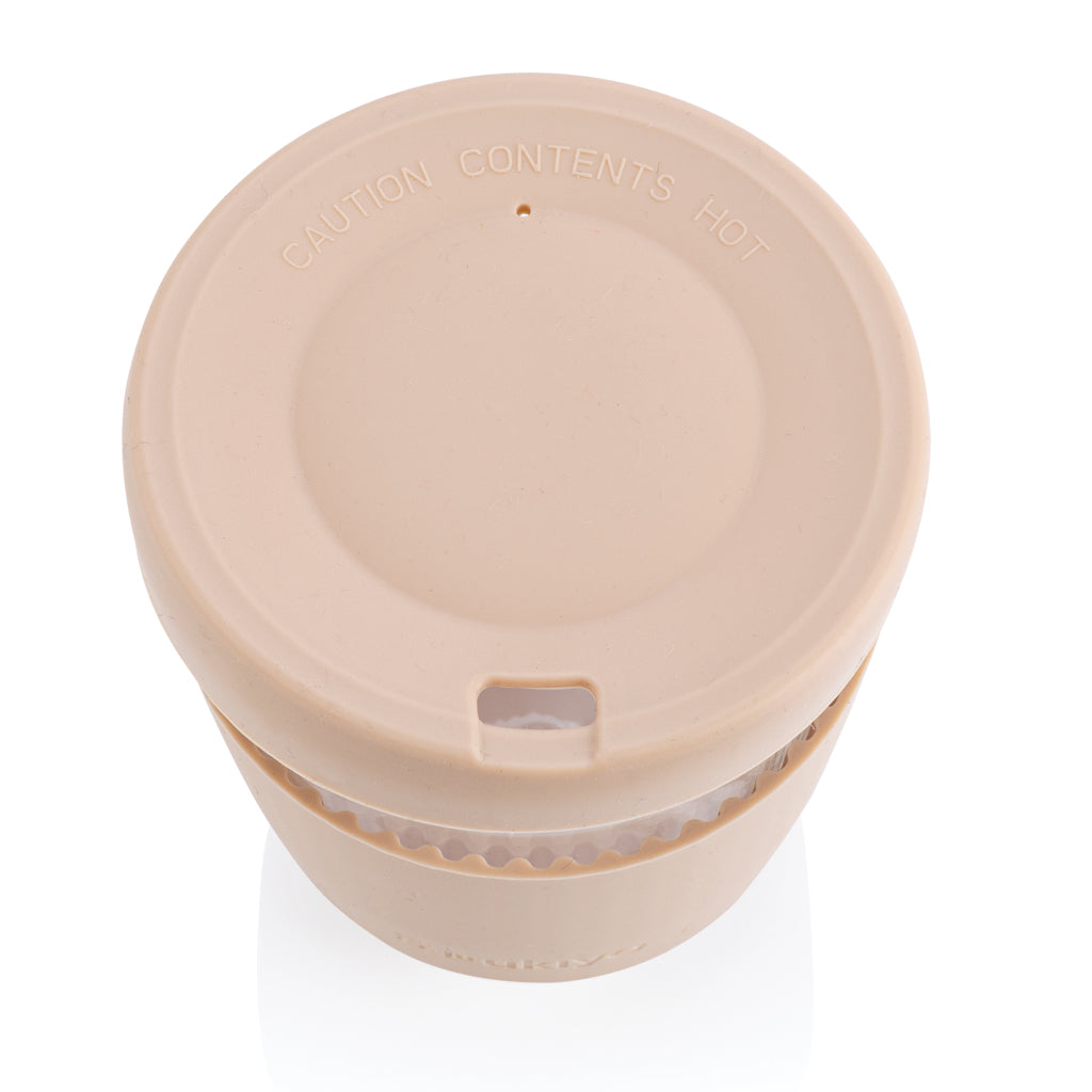 Ukiyo borosilikatglas med silikonlock och sleeve