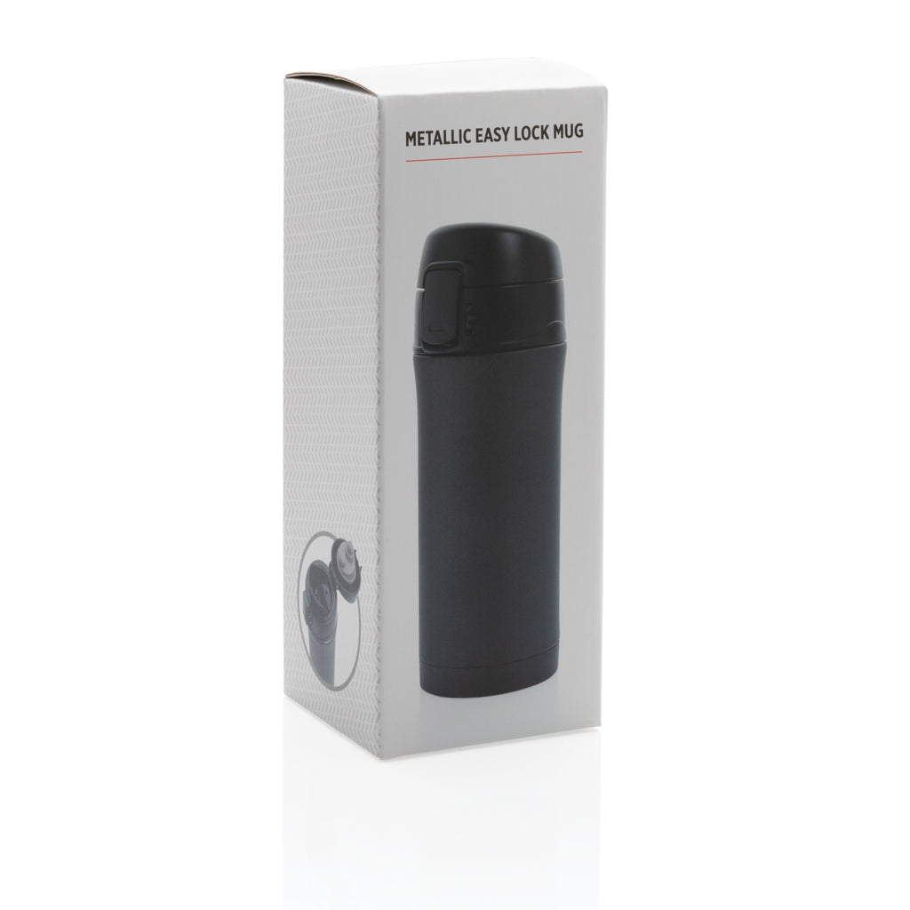 Metallic easy lock vakuummugg