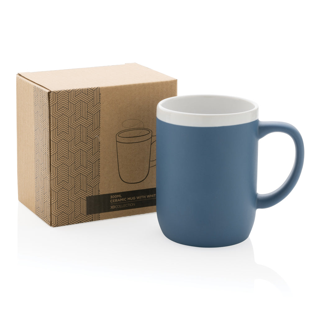 Keramikmugg med vit kant 300 ml
