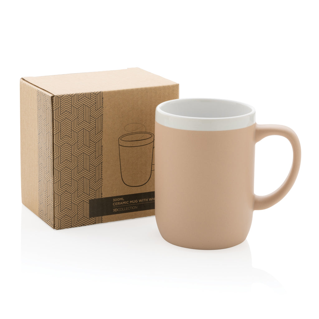 Keramikmugg med vit kant 300 ml