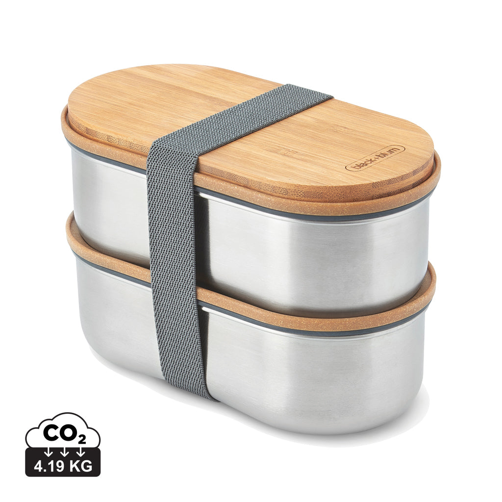 Black+Blum Dubbel Rostfri Bento-låda