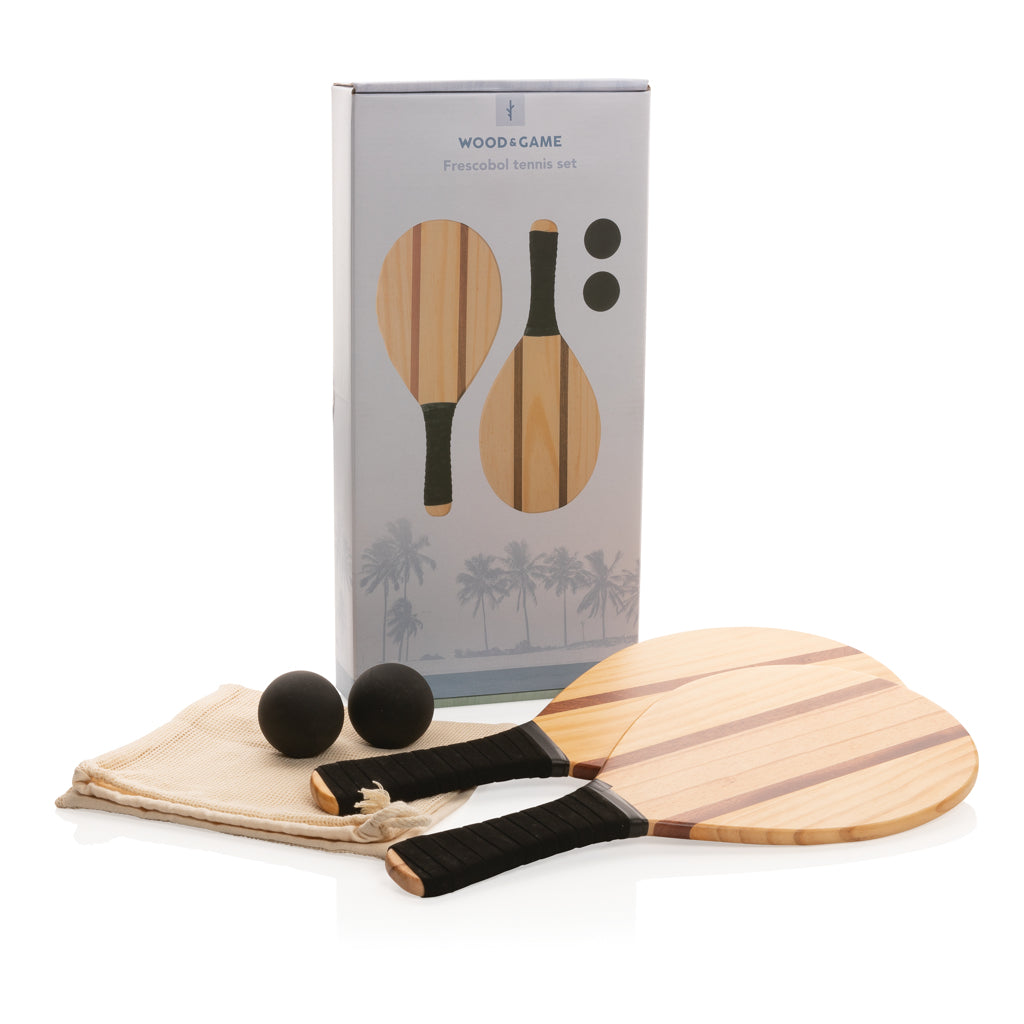 Frescobol tennis-set i trä
