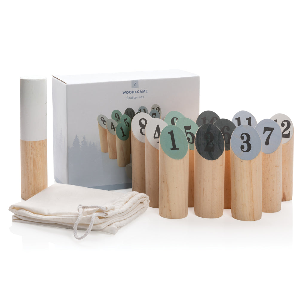 Mölkky/nummerkubb i trä