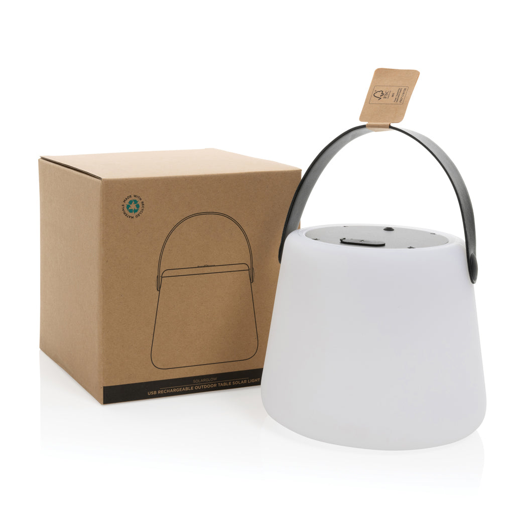 SolarGlow USB återuppladdningsbar outdoor-lampa RCS plast