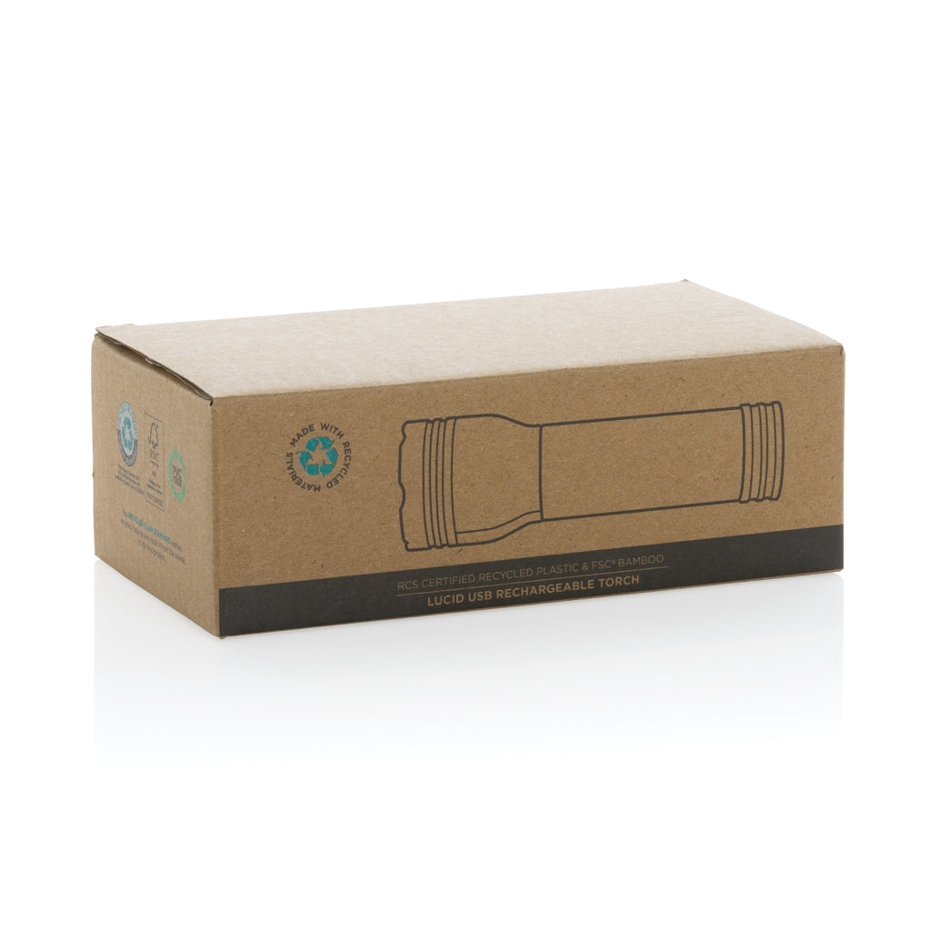 Lucid 3W ficklampa RCS certifierad återvunnen plast & bambu