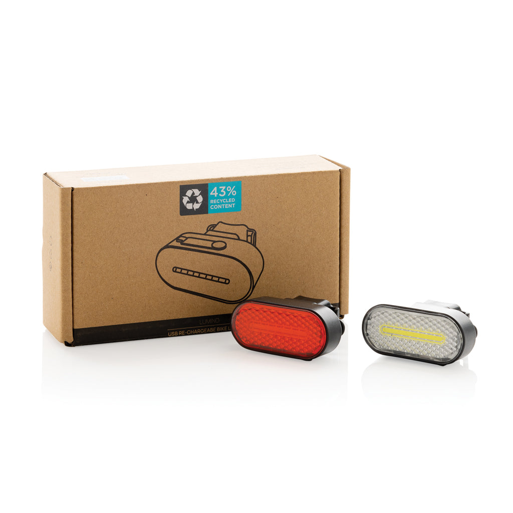 Lumino RCS återvunnen plast USB-laddningsbar cykellampa