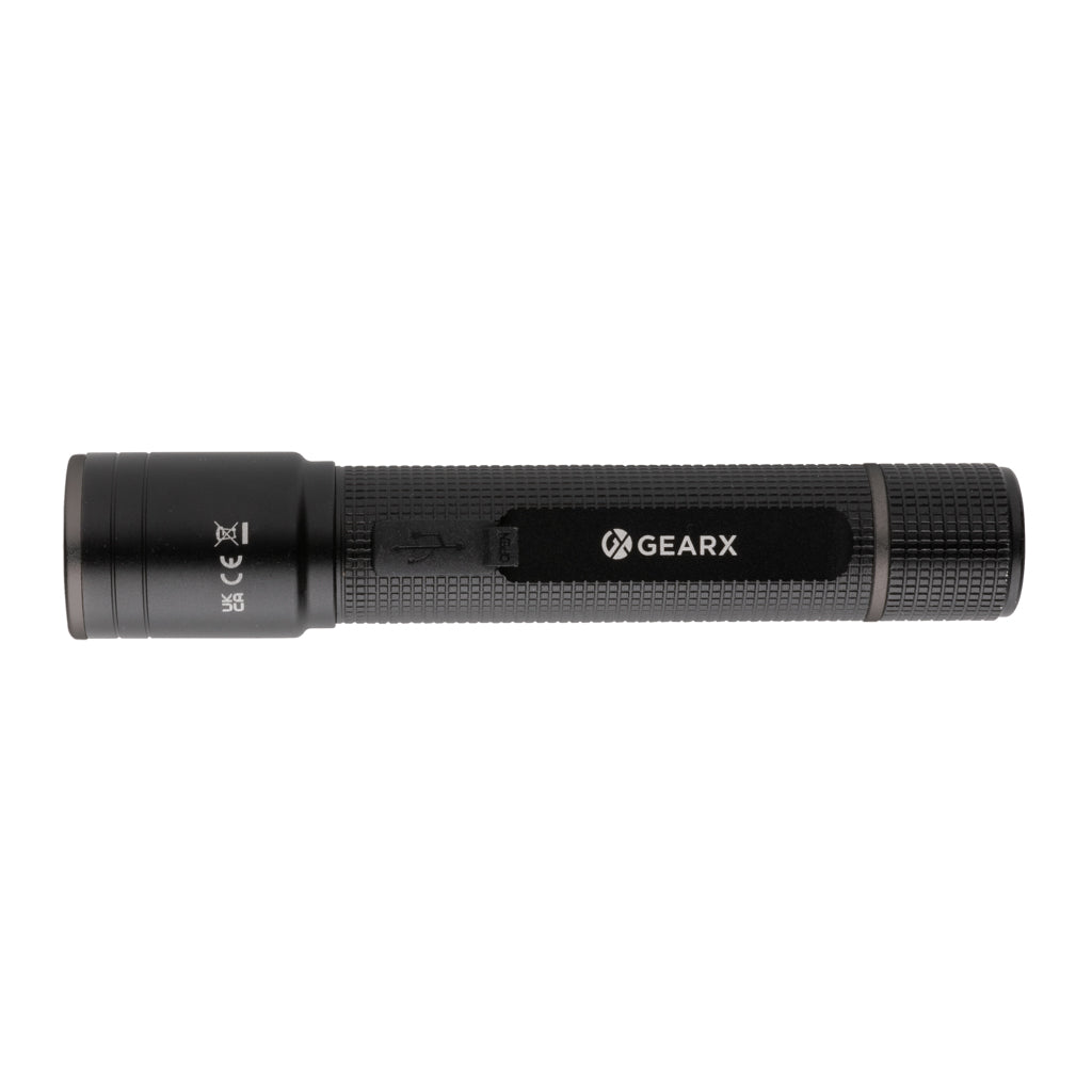 Gear X USB-återuppladdningsbar ficklampa RCS aluminium