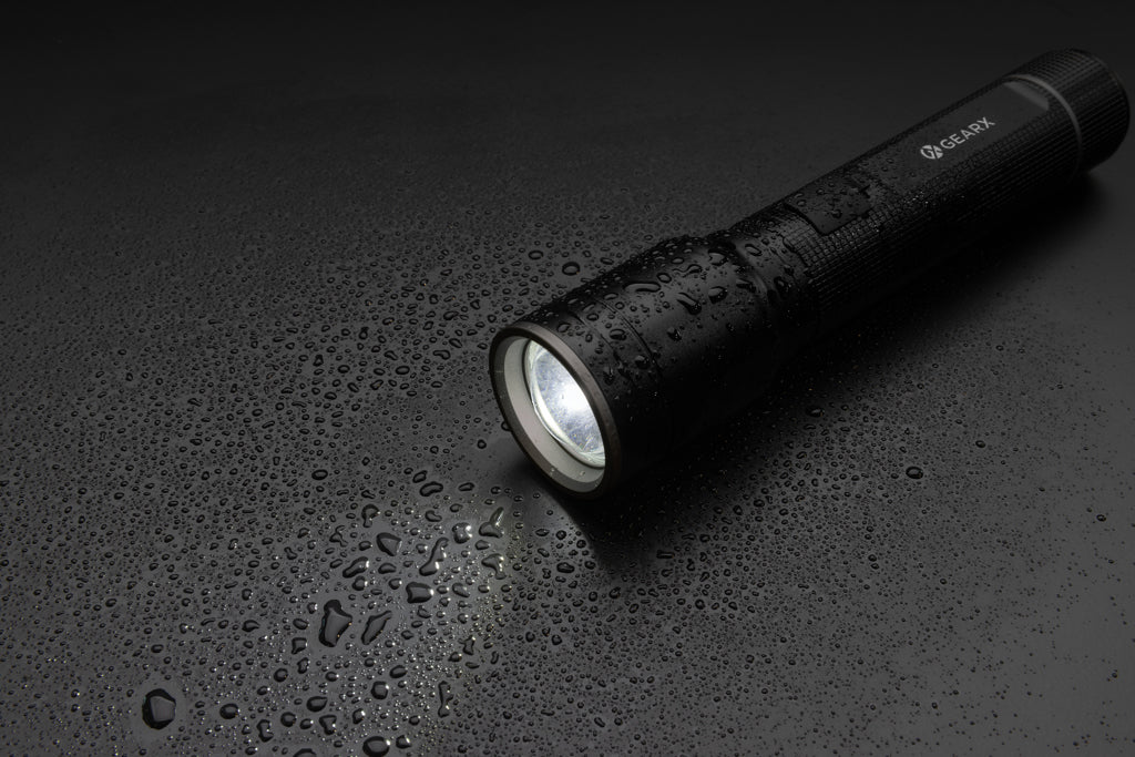 USB-återuppladdningsbar heavy duty ficklampa RCS aluminium