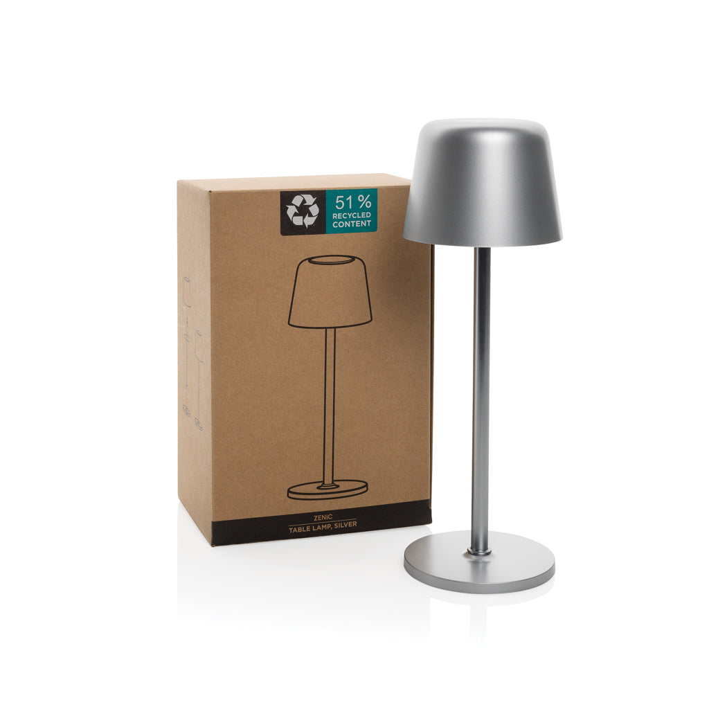 Zenic RCS återvunnen plast USB laddningsbar bordslampa