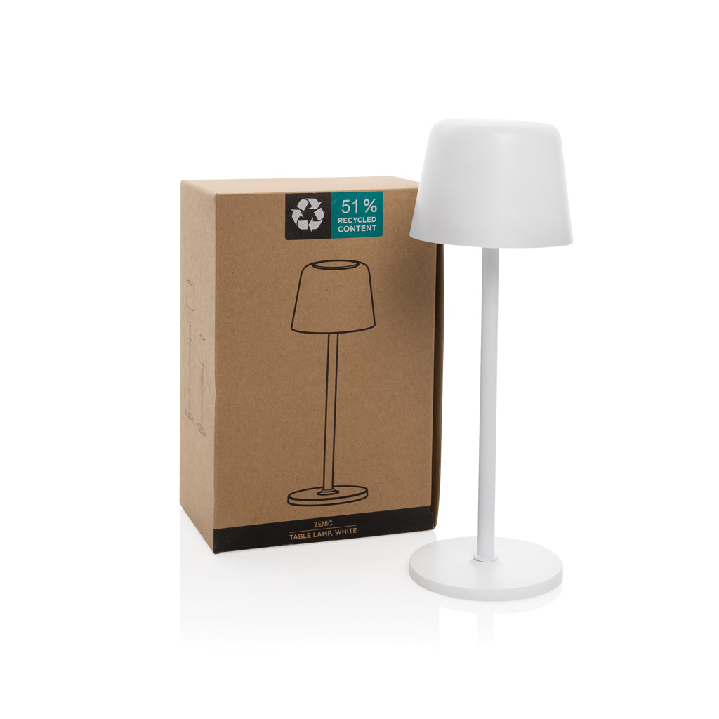 Zenic RCS återvunnen plast USB laddningsbar bordslampa