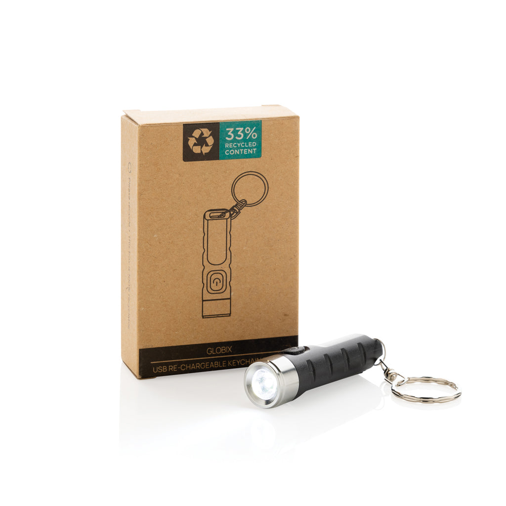 Globix RCS USB-laddningsbar nyckelringslampa