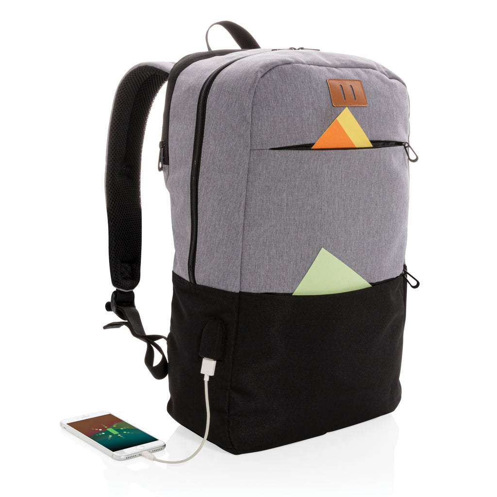 Modern 15.6' USB & RFID laptopryggsäck PVC-fri