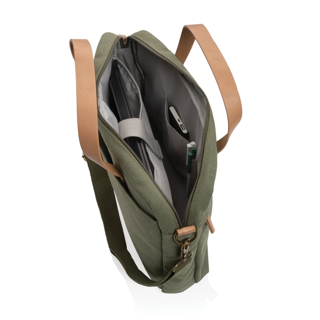 Impact AWARE™ laptopväska i 16 oz. återvunnen canvas