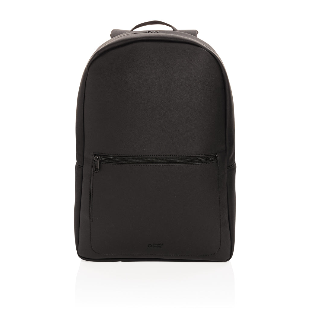 Swiss Peak lyxig laptopryggsäck i PU, PVC-fri