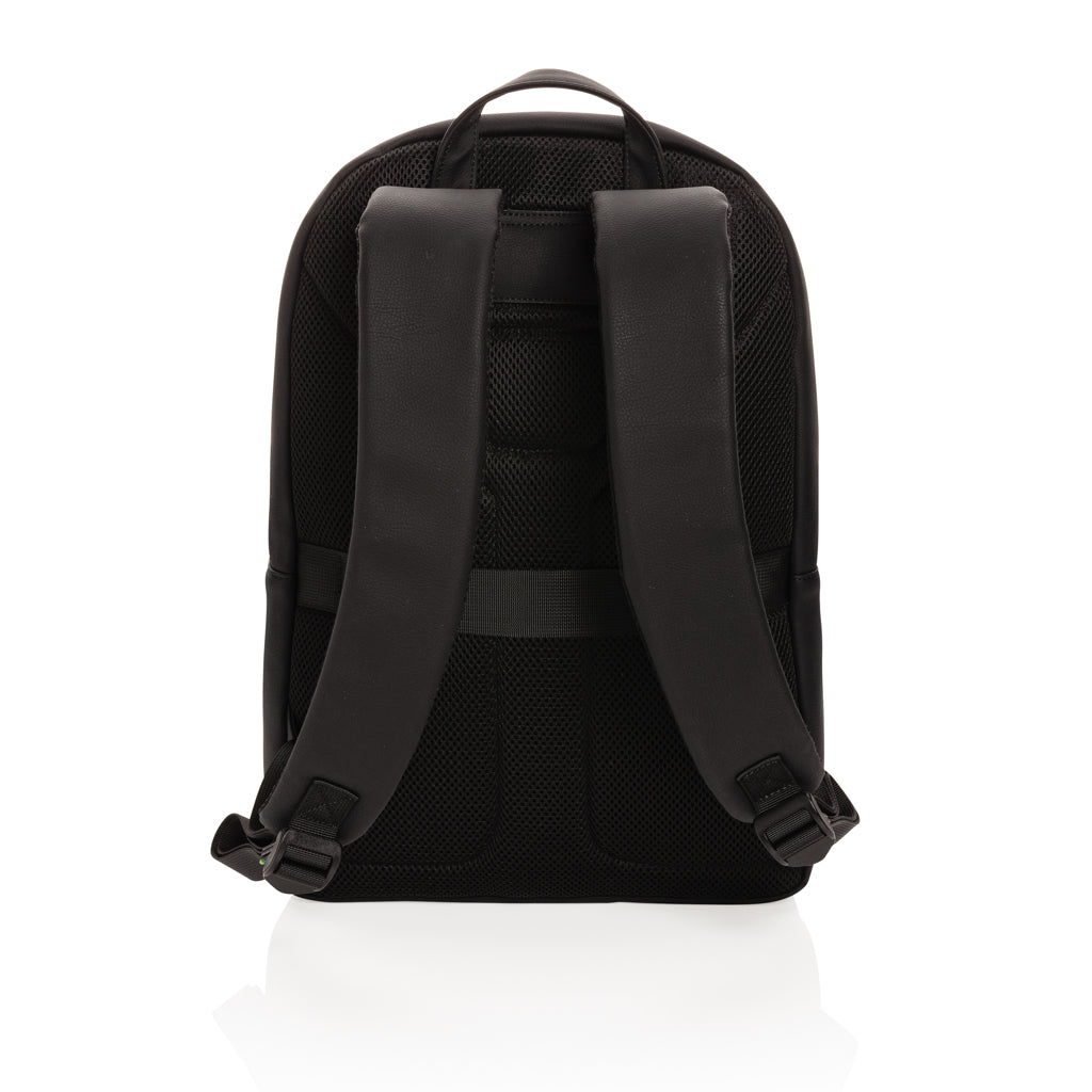 Swiss Peak lyxig laptopryggsäck i PU, PVC-fri