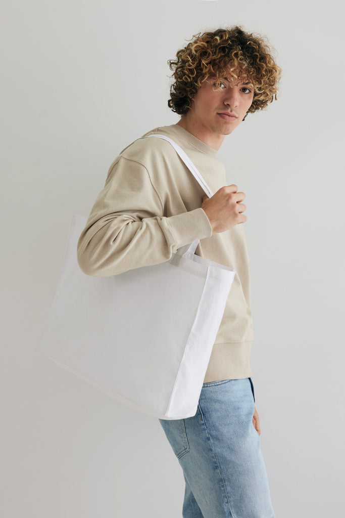Impact AWARE™ shoppingkasse m. bälg återvunnen bomull 145gr