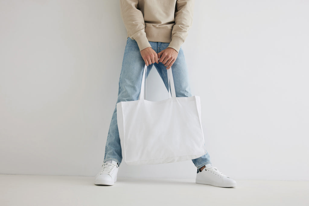 Impact AWARE™ shoppingkasse m. bälg återvunnen bomull 145gr