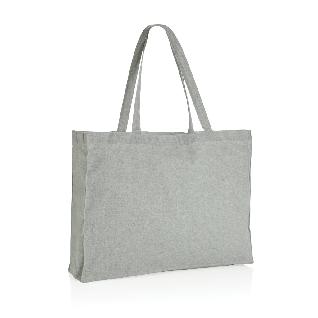 Impact AWARE™ shoppingkasse m. bälg återvunnen bomull 145gr