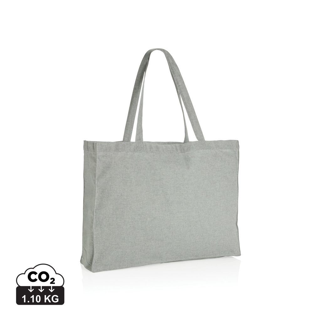 Impact AWARE™ shoppingkasse m. bälg återvunnen bomull 145gr