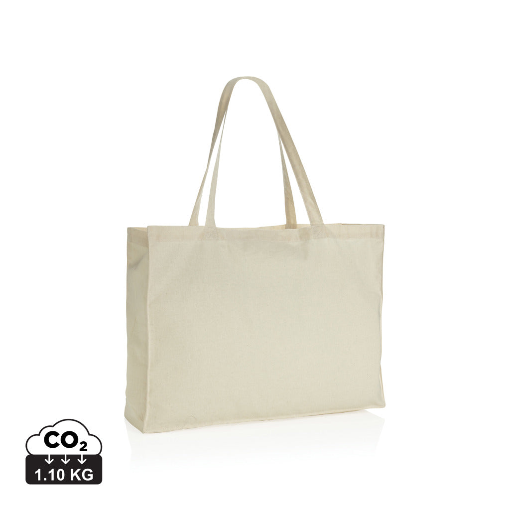 Impact AWARE™ shoppingkasse m. bälg återvunnen bomull 145gr