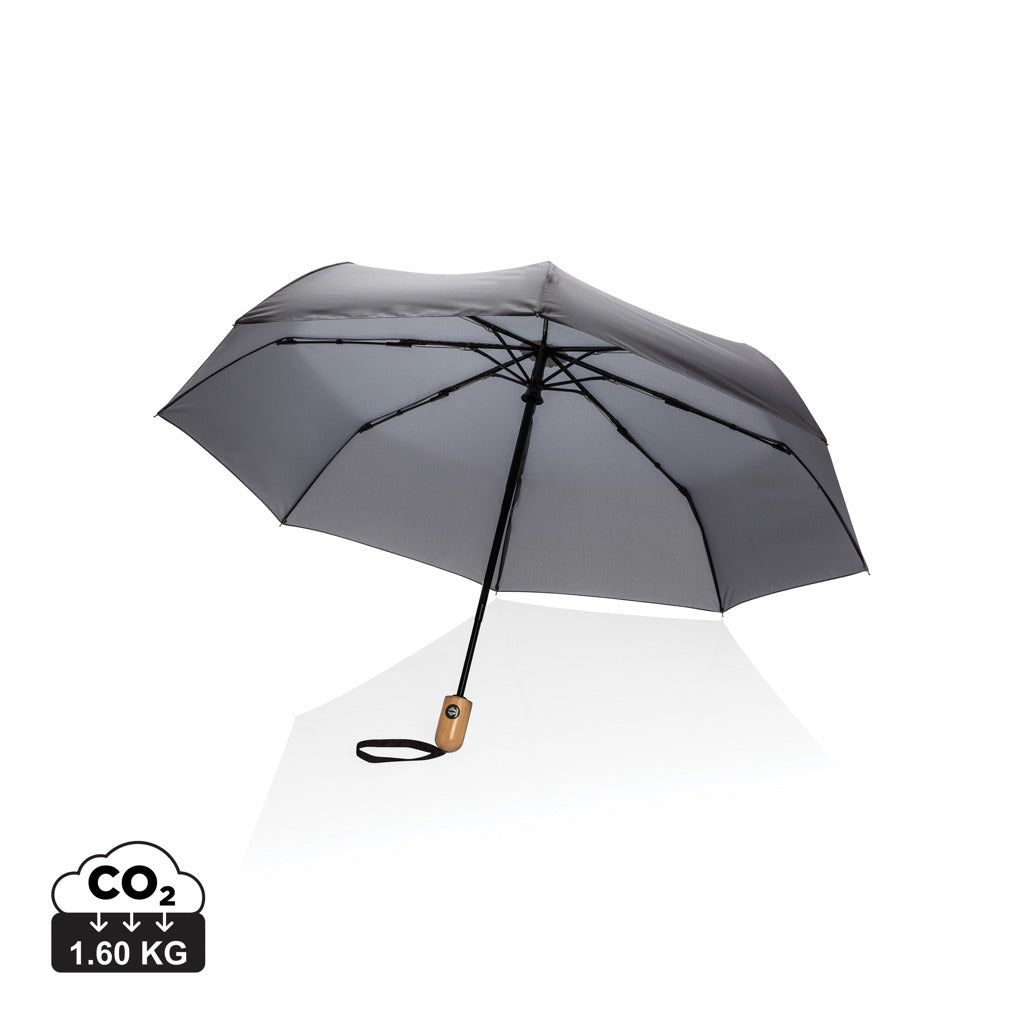21' Impact Aware™ RPET 190T automatiskt bambu paraply