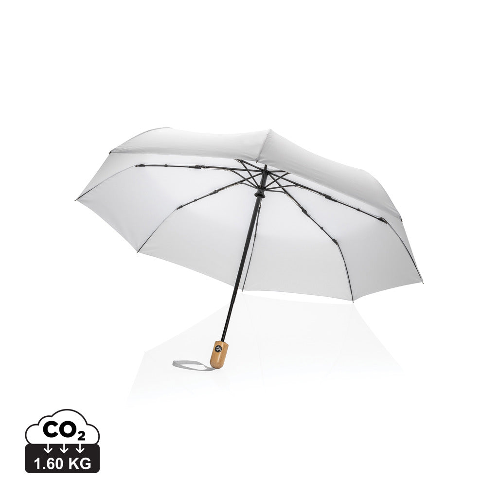 21' Impact Aware™ RPET 190T automatiskt bambu paraply