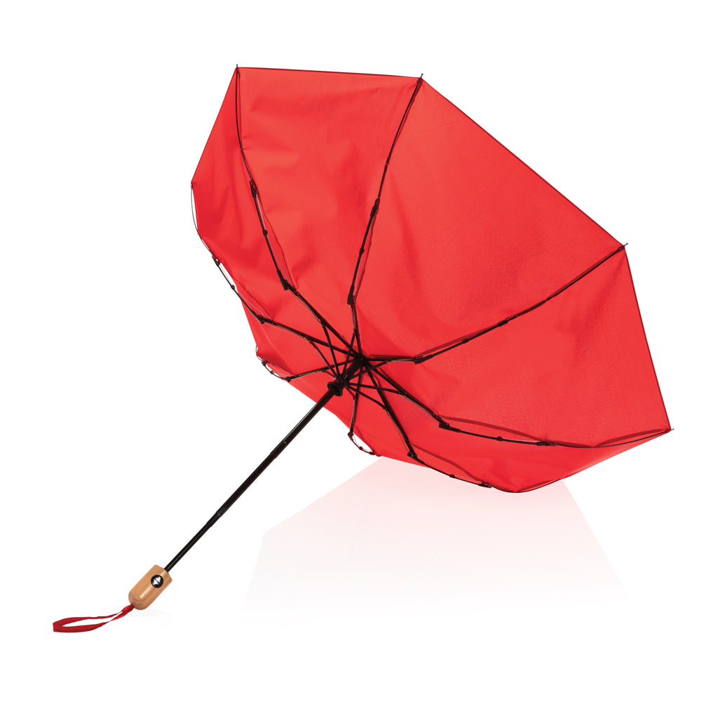 21' Impact Aware™ RPET 190T automatiskt bambu paraply