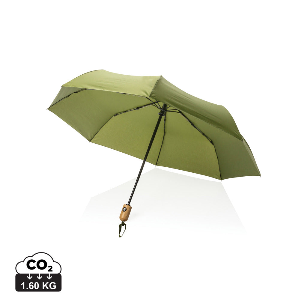 21' Impact Aware™ RPET 190T automatiskt bambu paraply