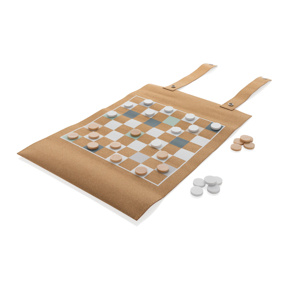 Britton kork hopvikbart backgammon och dam-spel