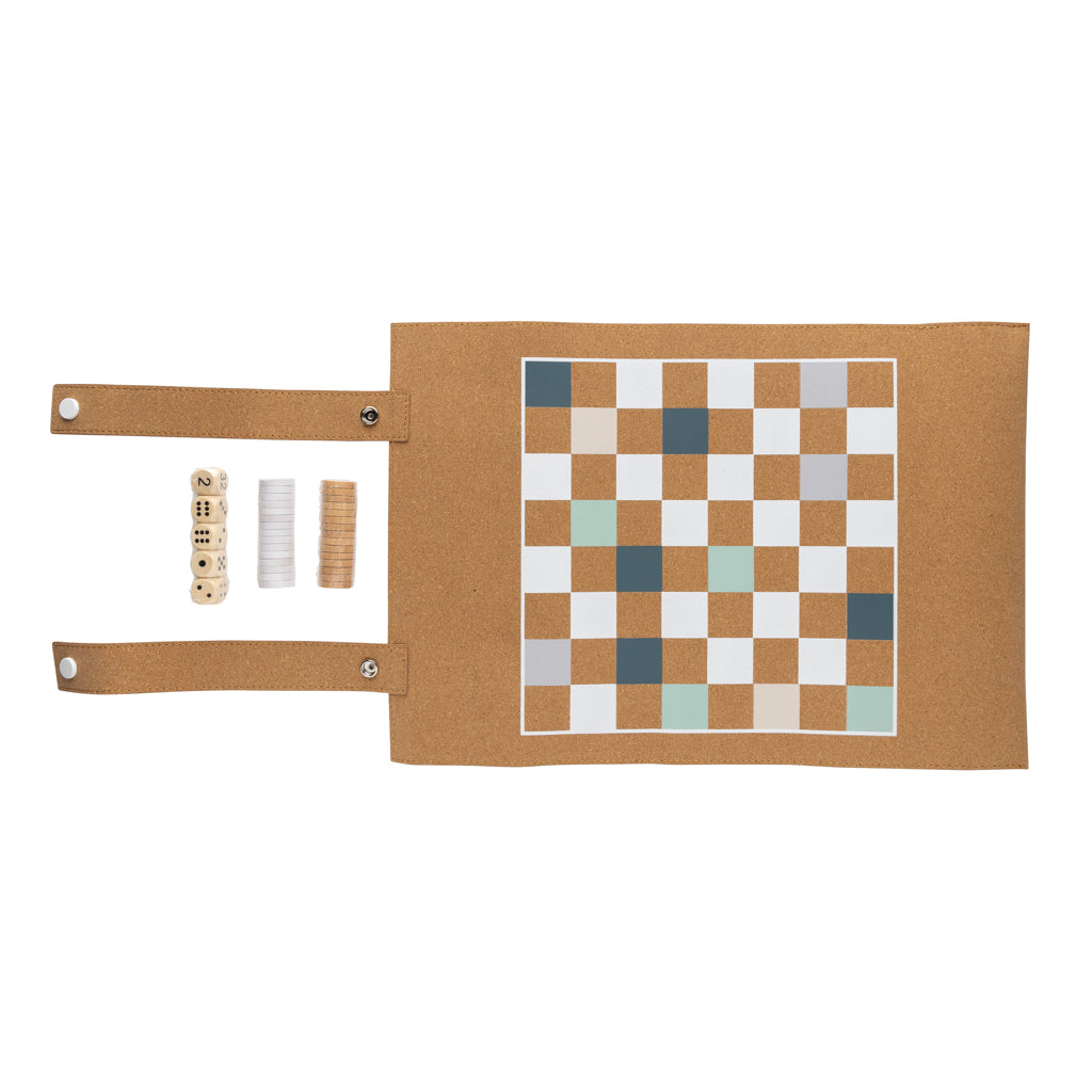 Britton kork hopvikbart backgammon och dam-spel