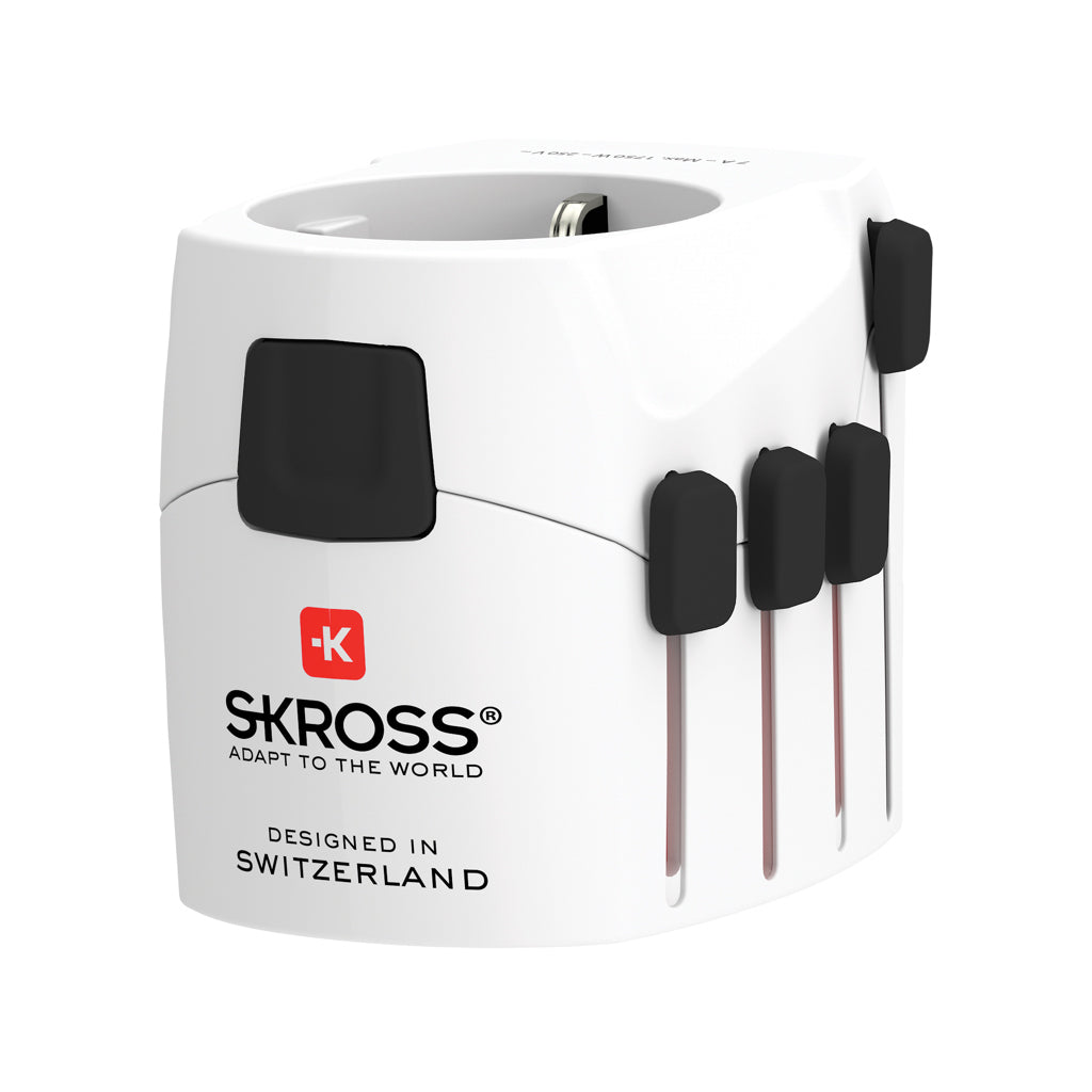 SKROSS Pro 3-polig världsreseadapter