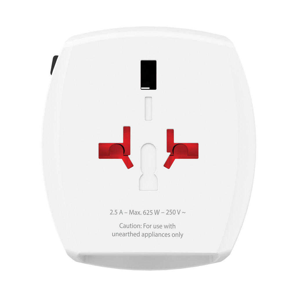 SKROSS World Travel Adapter MUV 2-polig med USB A och C