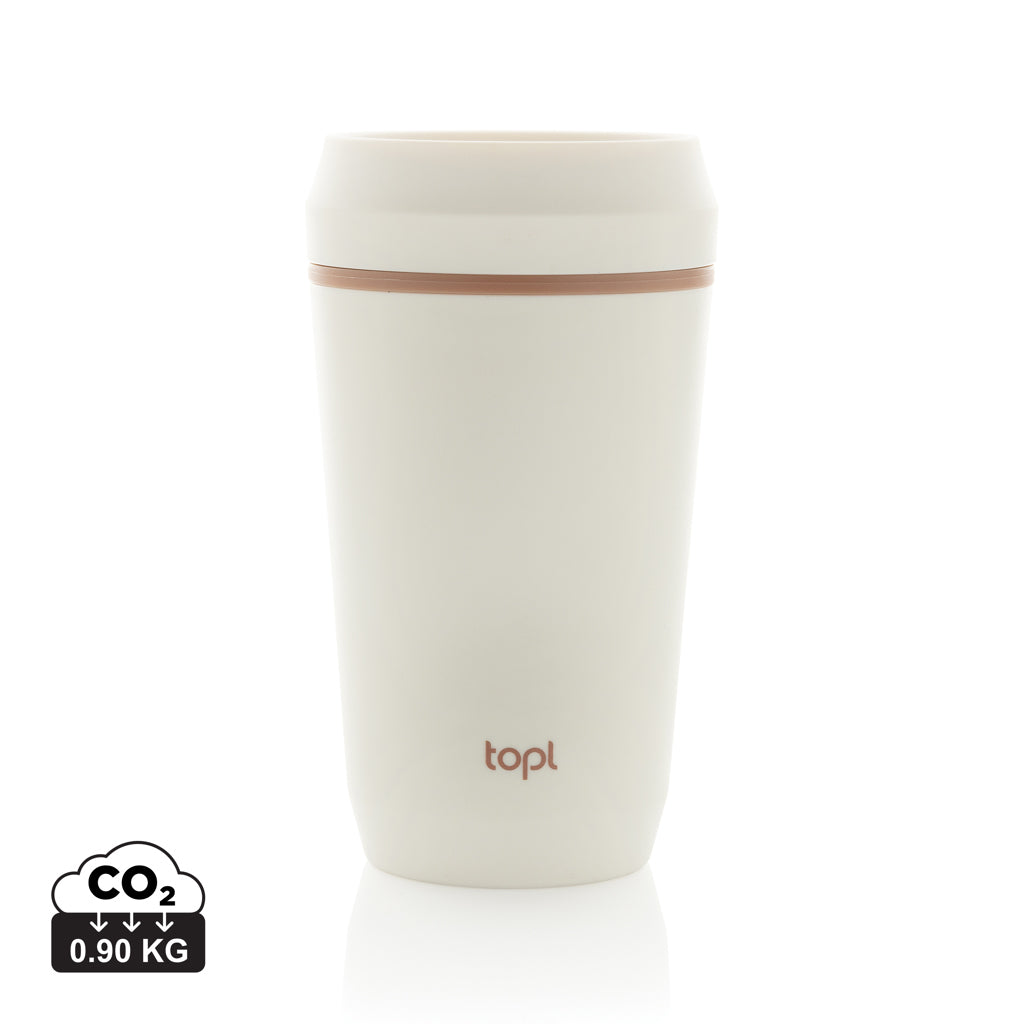 Topl To Go-glas av återvunnen plast Patenterat 360-lock 354