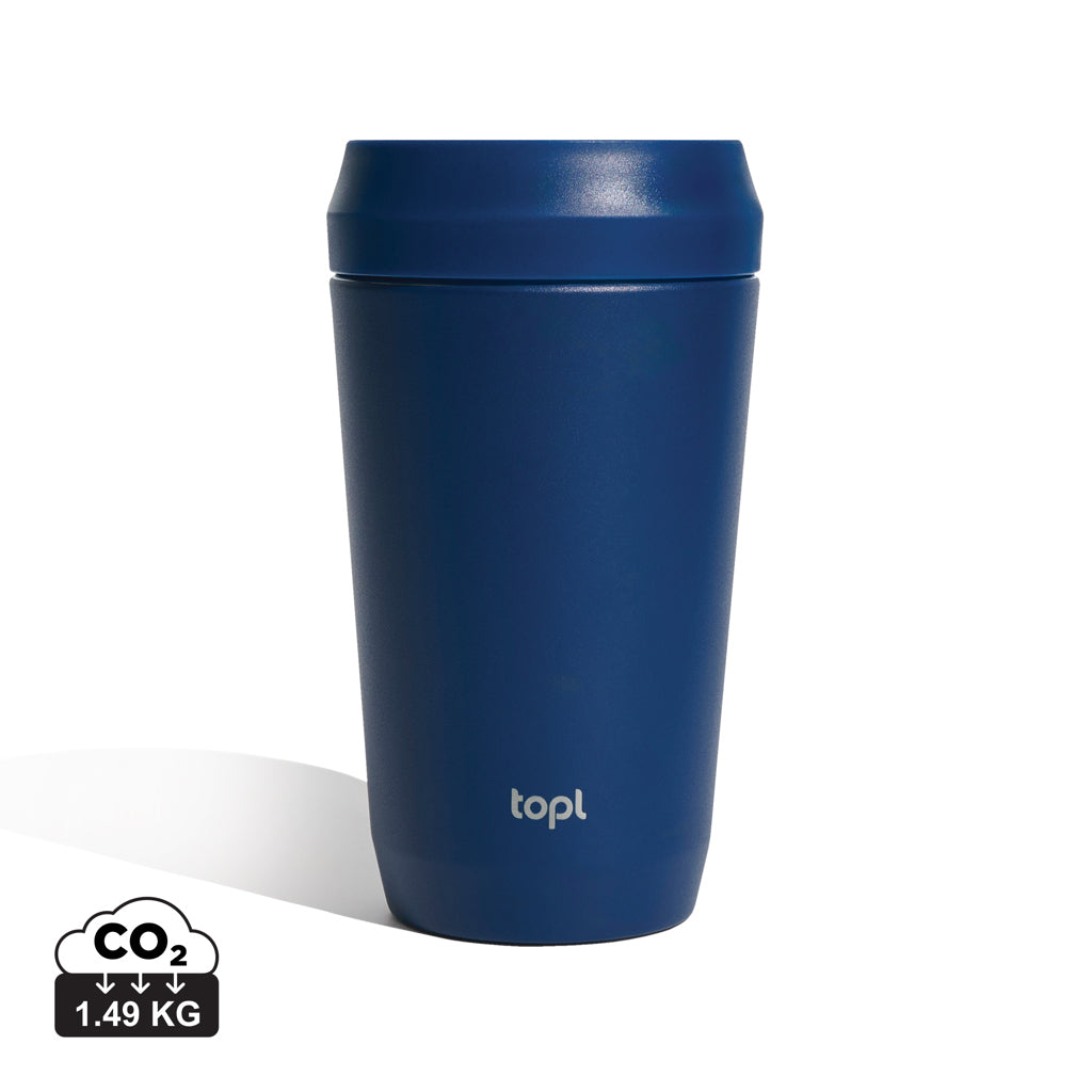 Topl To Go-glas i återvunnet stål Patenterat 360-lock 354 ml