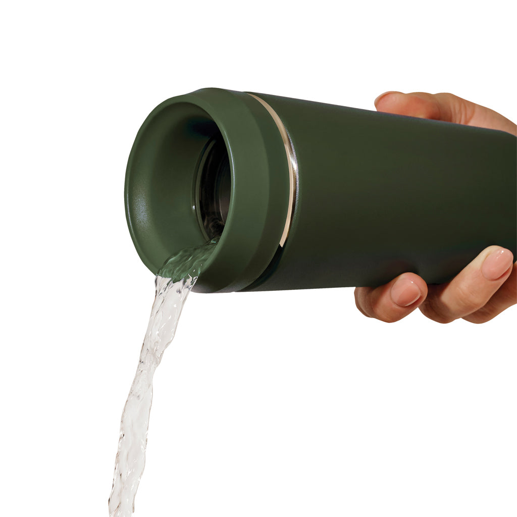 Topl To Go-glas i återvunnet stål Patenterat 360-lock 354 ml