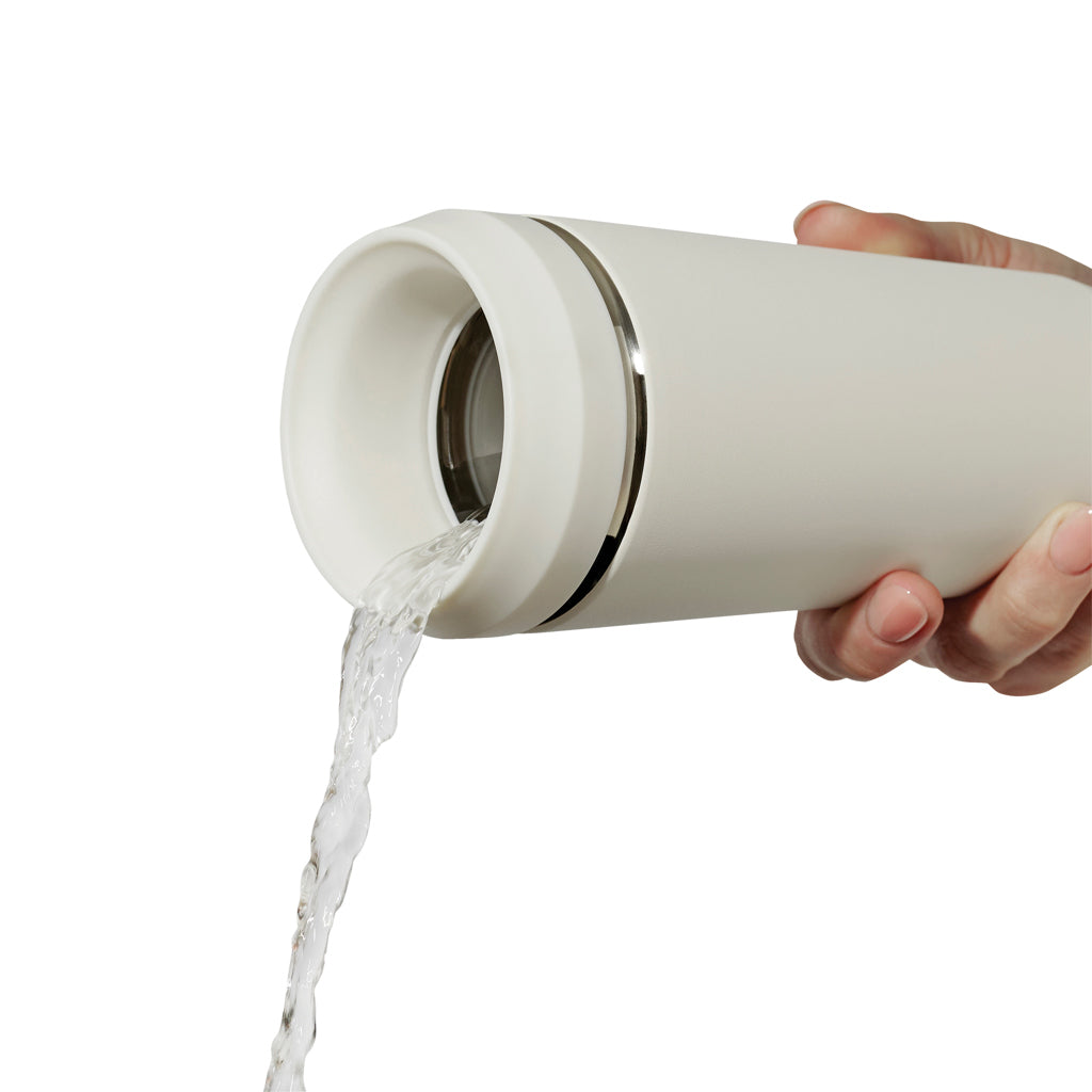 Topl To Go-glas i återvunnet stål Patenterat 360-lock 354 ml