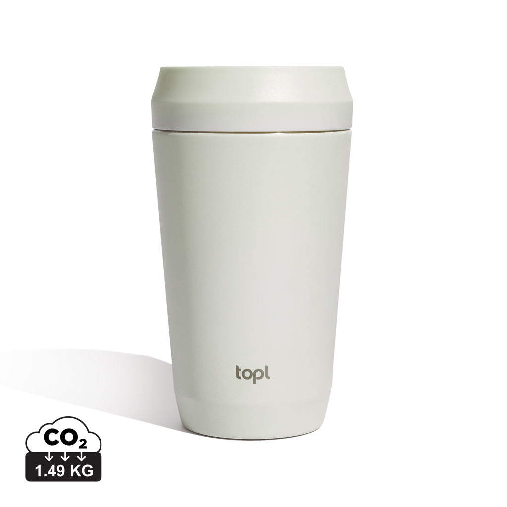 Topl To Go-glas i återvunnet stål Patenterat 360-lock 354 ml