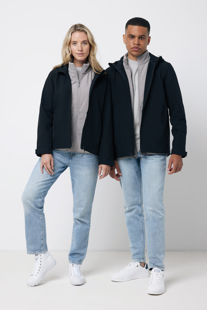 IQONIQ Makalu soft shell herrjacka i återvunnen polyester