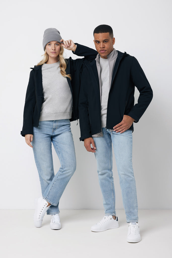 IQONIQ Makalu soft shell herrjacka i återvunnen polyester
